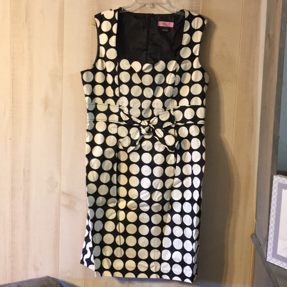 Eliza J Black Polka Dot Dress Size 16